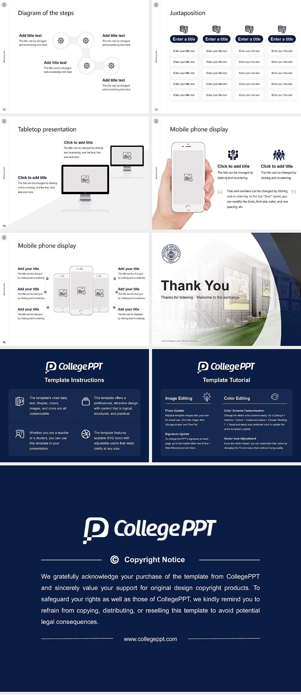 Mission University Competition/Entrepreneurship Contest PPT Template4:3 ratio PPT effect preview image9