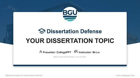 Bakke Graduate University Graduation Thesis Defense PPT Template