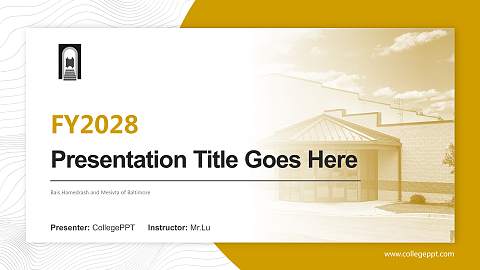 Bais Hamedrash and Mesivta of Baltimore Academic Presentation/Research Findings Report PPT Template