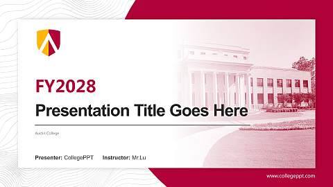 Austin College Academic Presentation/Research Findings Report PPT Template
