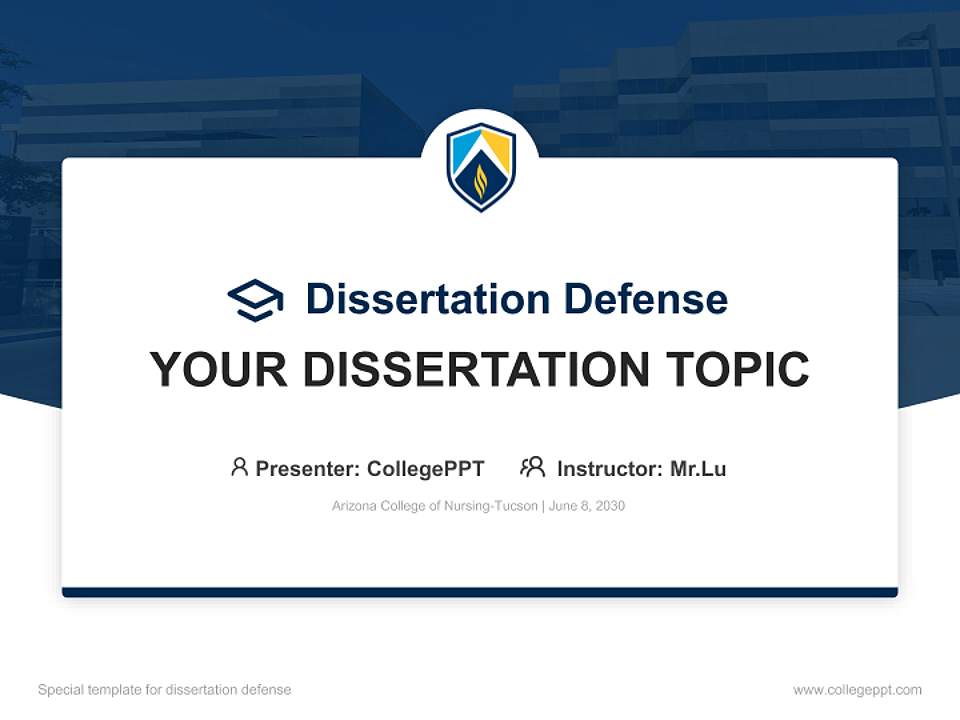 Arizona College of Nursing-Tucson Graduation Thesis Defense PPT Template4:3 ratio PPT effect preview image7