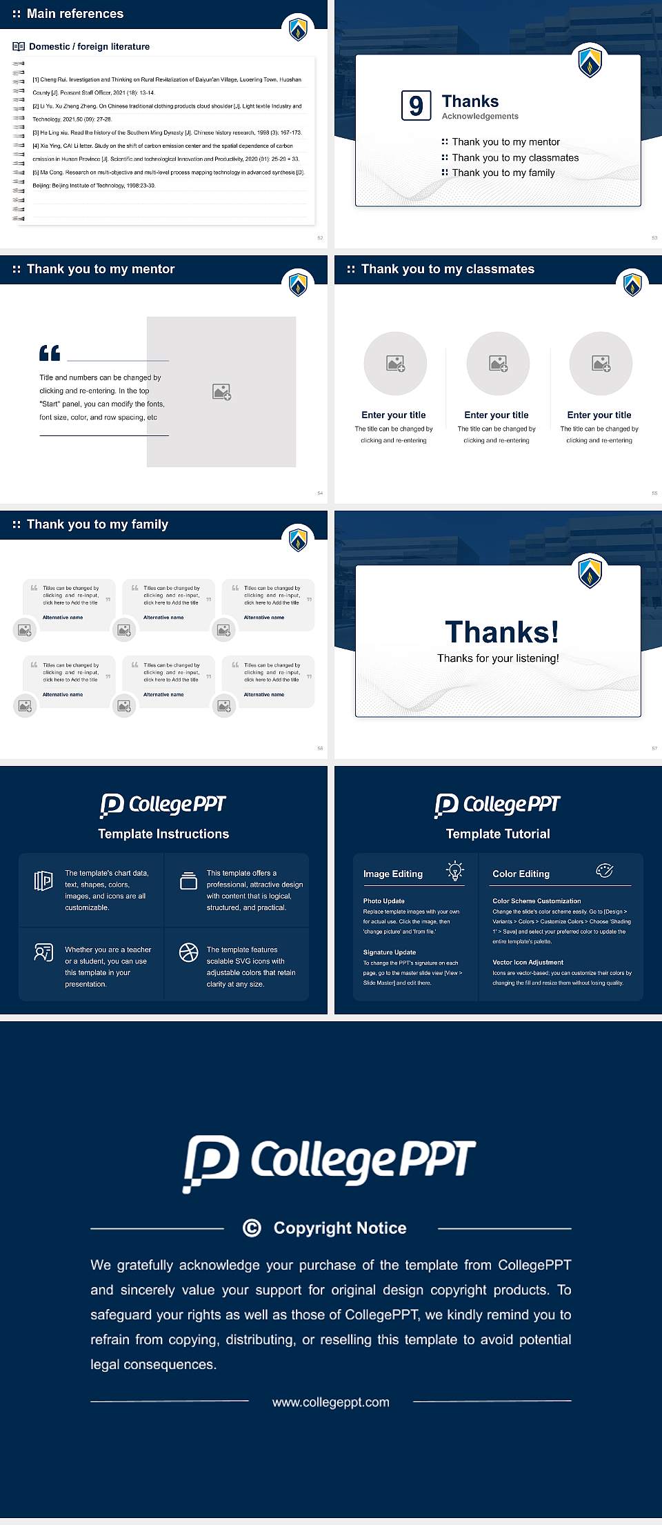 Arizona College of Nursing-Tucson Graduation Thesis Defense PPT Template4:3 ratio PPT effect preview image7