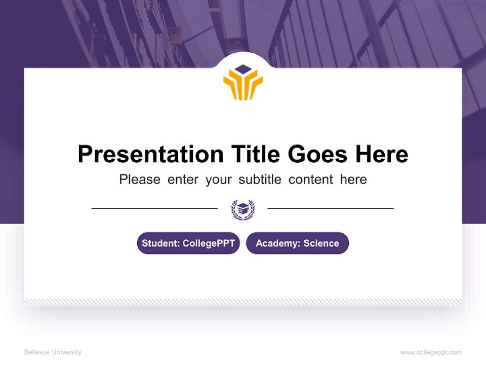 Bellevue University National Scholarship Defense PPT Template4:3 ratio PPT effect preview image4