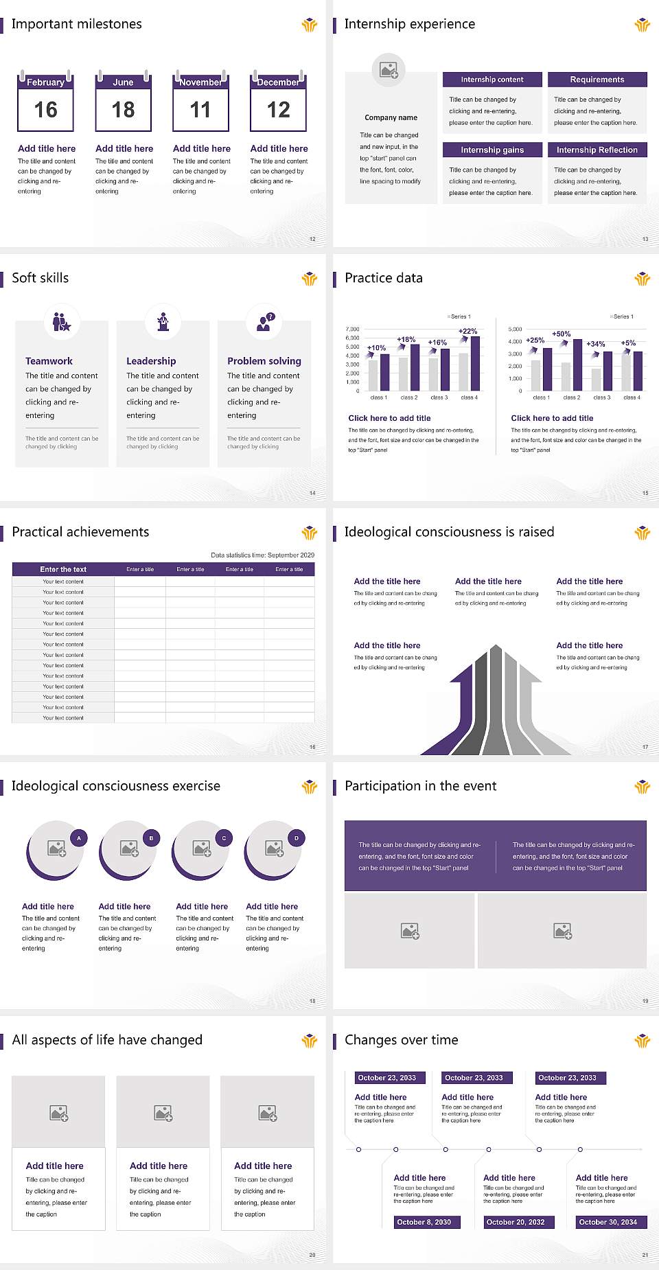 Bellevue University National Scholarship Defense PPT Template4:3 ratio PPT effect preview image3