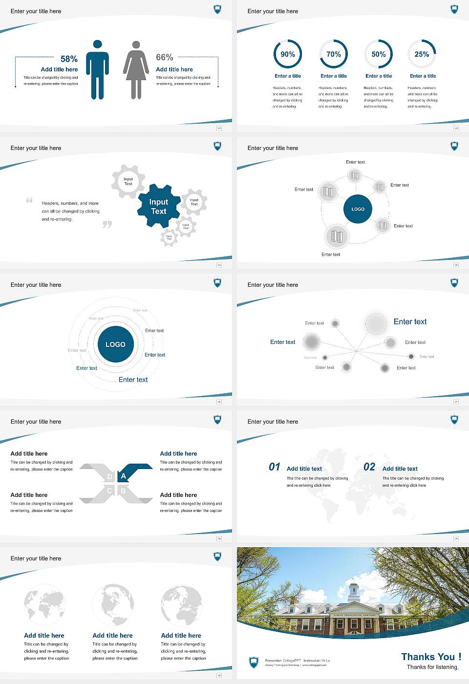 Asbury Theological Seminary Course/Courseware Creation PPT Template16:9 ratio PPT effect preview image4