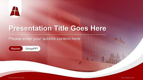 Azusa Pacific University Lecture Sharing and Networking Event PPT Template