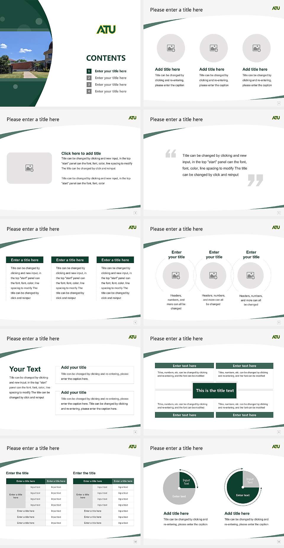 Arkansas Tech University Course/Courseware Creation PPT Template4:3 ratio PPT effect preview image2