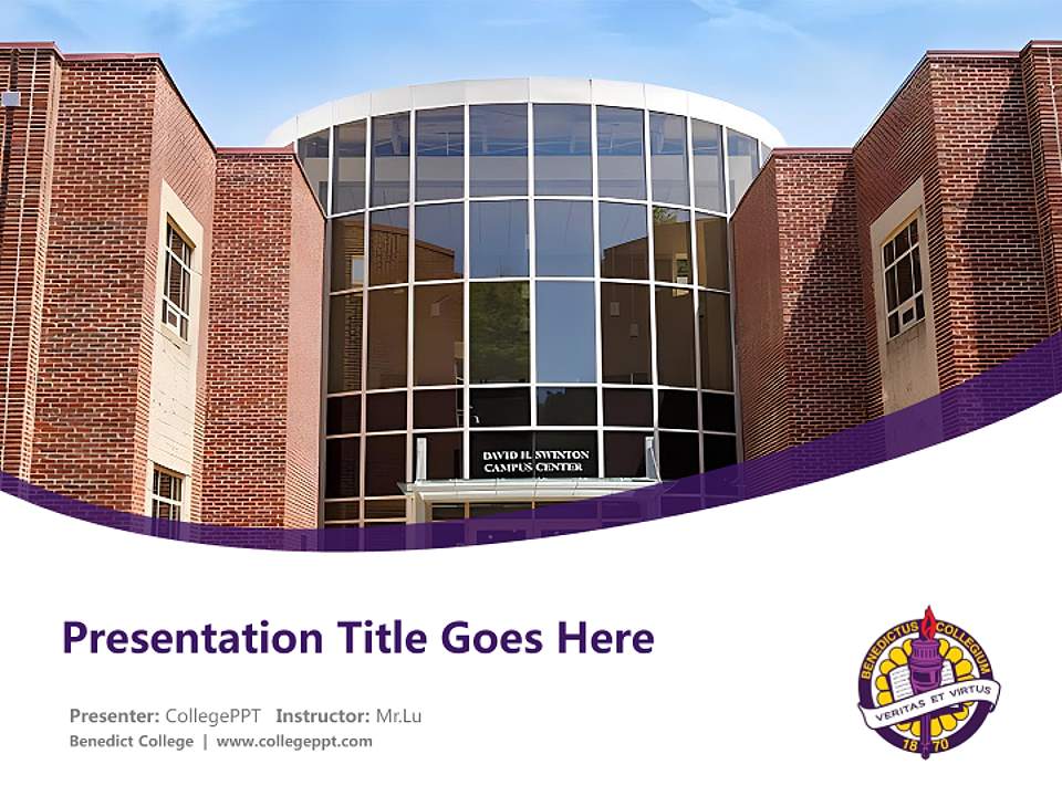 Benedict College Course/Courseware Creation PPT Template4:3 ratio PPT effect preview image5
