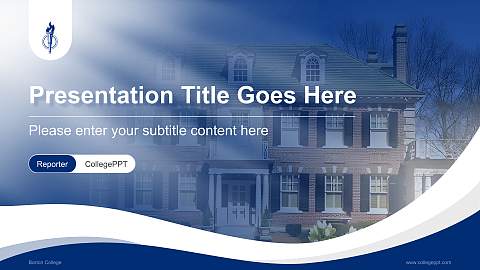 Barton College Lecture Sharing and Networking Event PPT Template