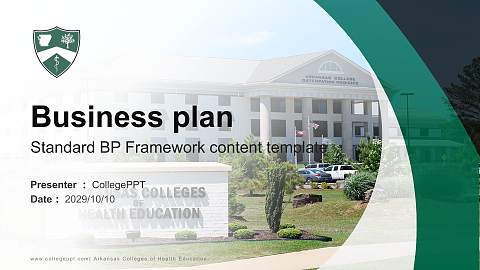 Arkansas Colleges of Health Education Competition/Entrepreneurship Contest PPT Template