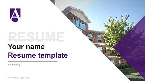 Avila University Resume PPT Template
