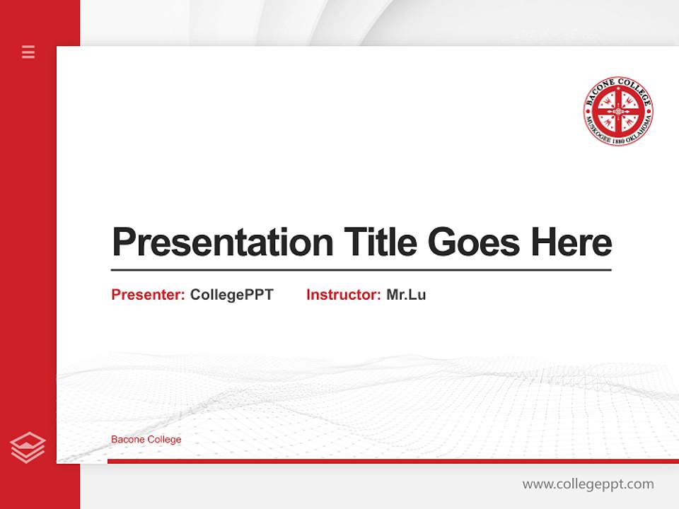 Bacone College Thesis Proposal/Graduation Defense PPT Template4:3 ratio PPT effect preview image5