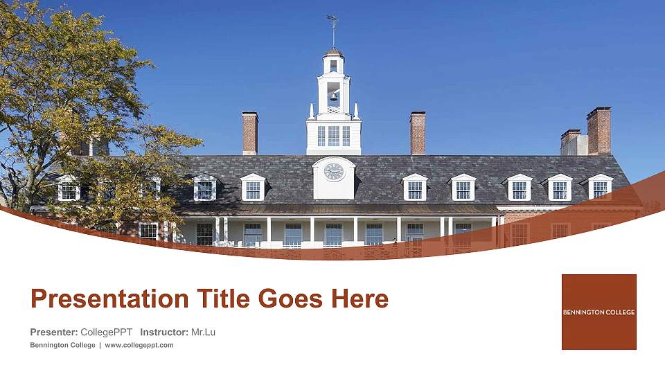 Bennington College Course/Courseware Creation PPT Template16:9 ratio PPT effect preview image