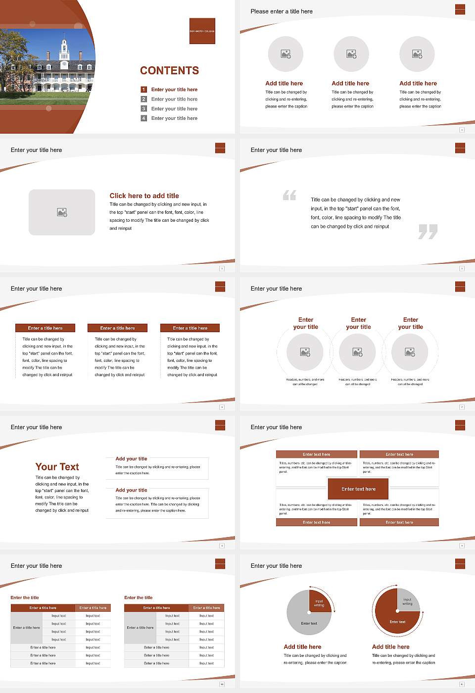Bennington College Course/Courseware Creation PPT Template16:9 ratio PPT effect preview image2