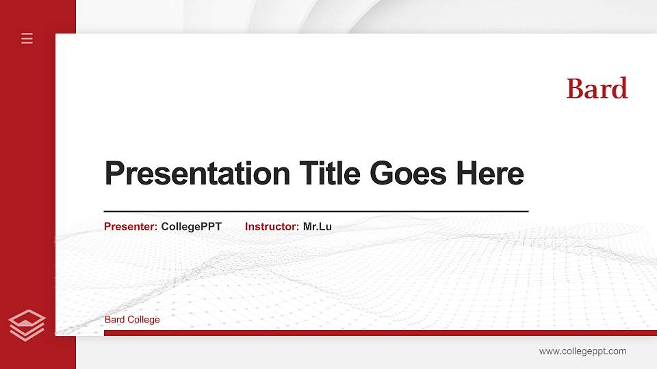 Bard College Thesis Proposal/Graduation Defense PPT Template16:9 ratio PPT effect preview image