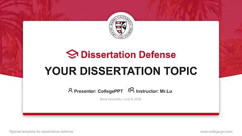 Barry University Graduation Thesis Defense PPT Template