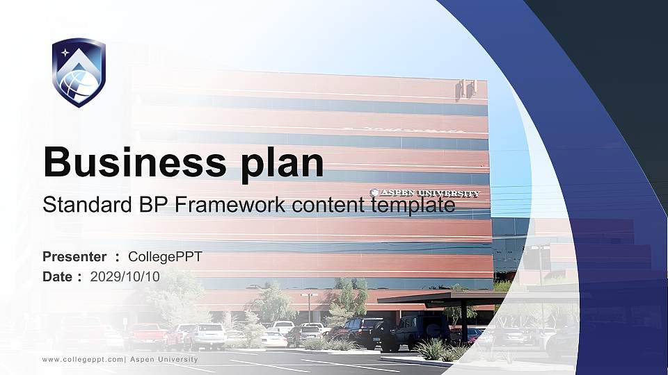 Aspen University Competition/Entrepreneurship Contest PPT Template16:9 ratio PPT effect preview image