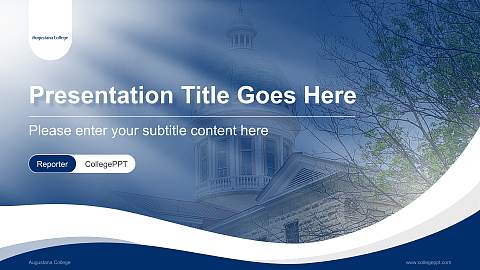 Augustana College Lecture Sharing and Networking Event PPT Template
