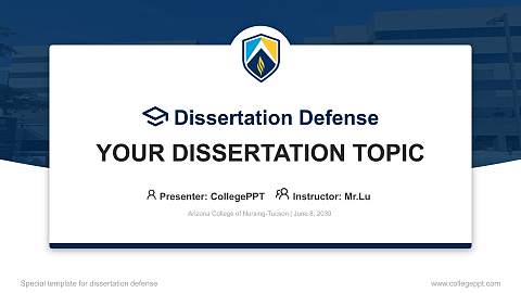 Arizona College of Nursing-Tucson Graduation Thesis Defense PPT Template