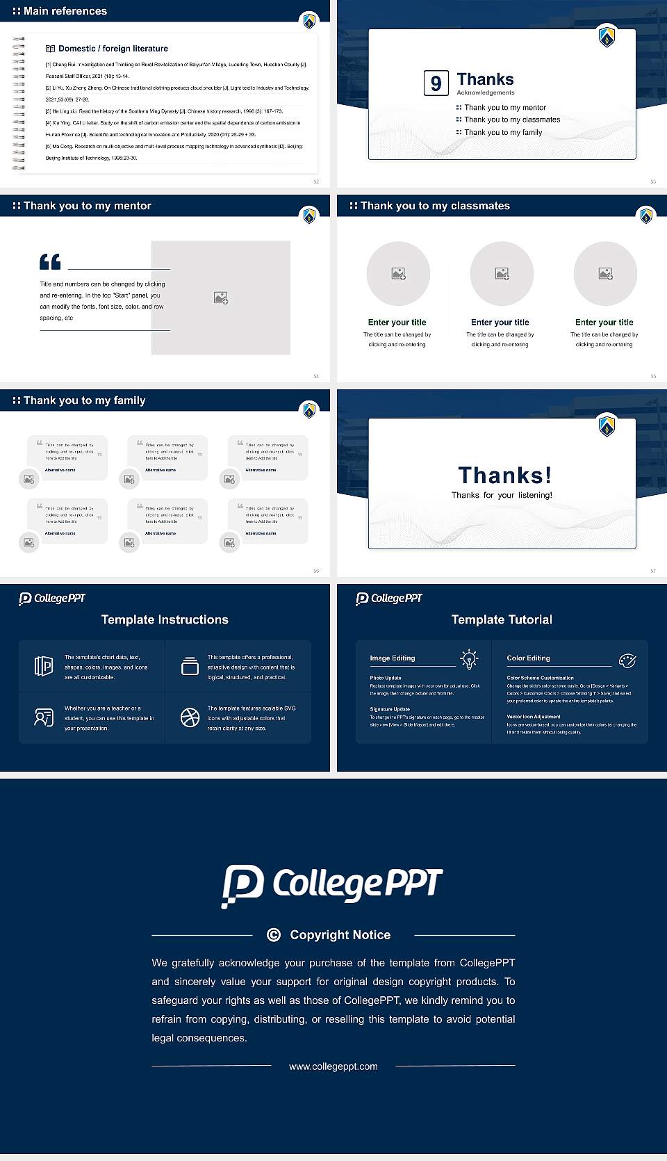 Arizona College of Nursing-Tucson Graduation Thesis Defense PPT Template16:9 ratio PPT effect preview image7