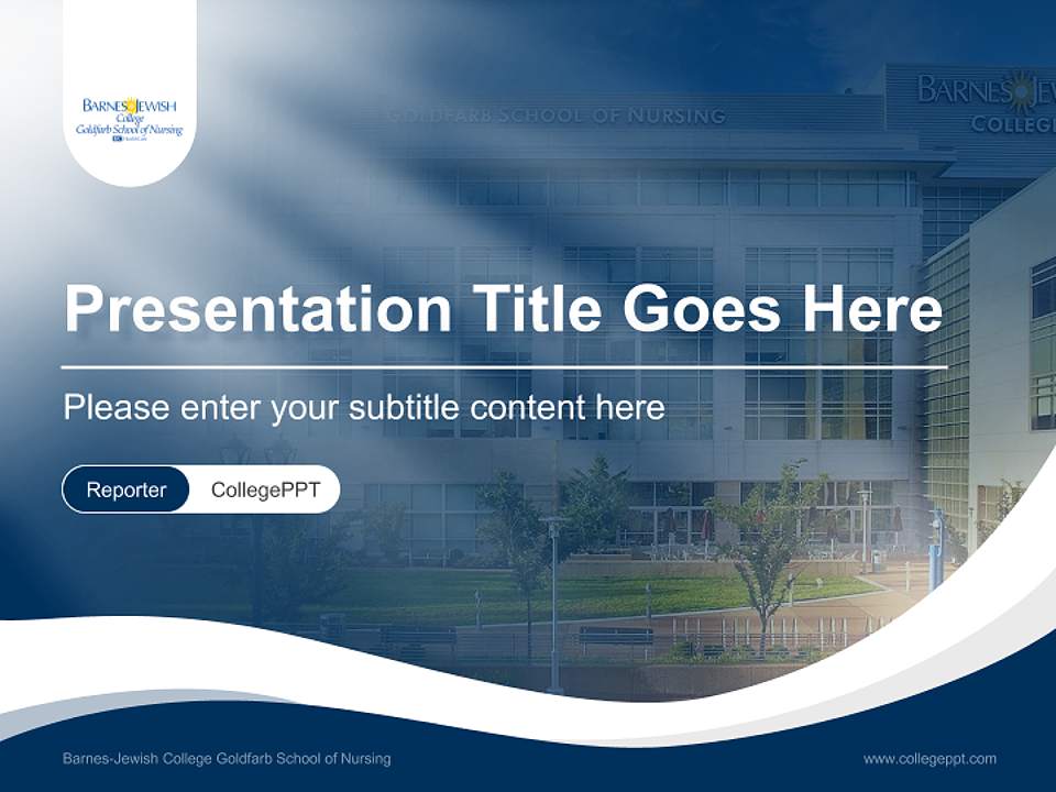 Barnes-Jewish College Goldfarb School of Nursing Lecture Sharing and Networking Event PPT Template4:3 ratio PPT effect preview image4