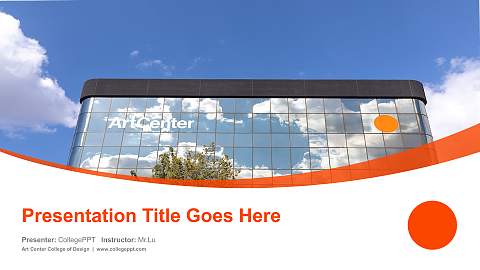 Art Center College of Design Course/Courseware Creation PPT Template