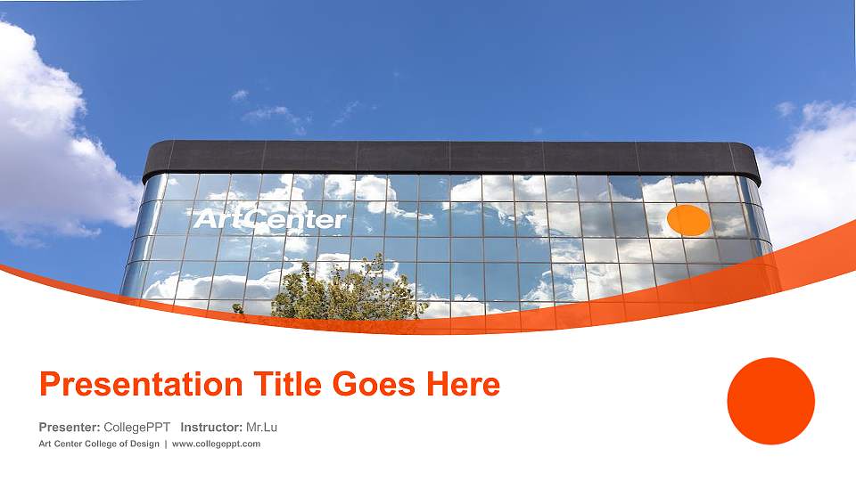 Art Center College of Design Course/Courseware Creation PPT Template16:9 ratio PPT effect preview image