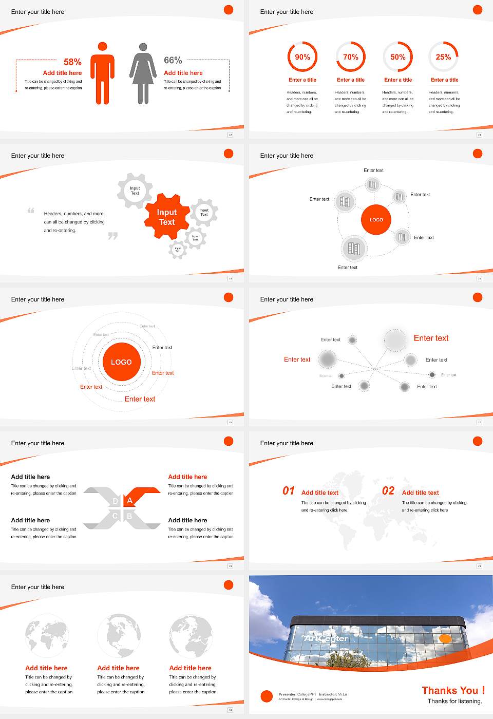 Art Center College of Design Course/Courseware Creation PPT Template16:9 ratio PPT effect preview image4