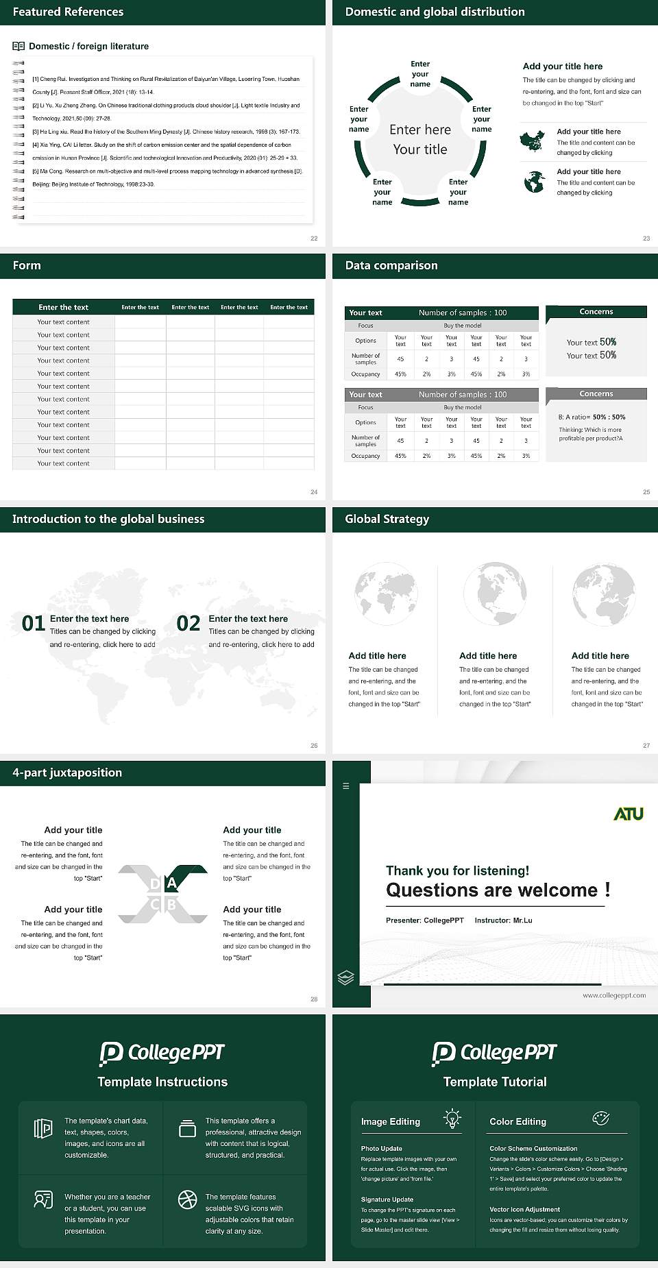 Arkansas Tech University Thesis Proposal/Graduation Defense PPT Template4:3 ratio PPT effect preview image4