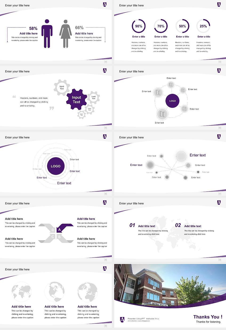 Avila University Course/Courseware Creation PPT Template16:9 ratio PPT effect preview image4