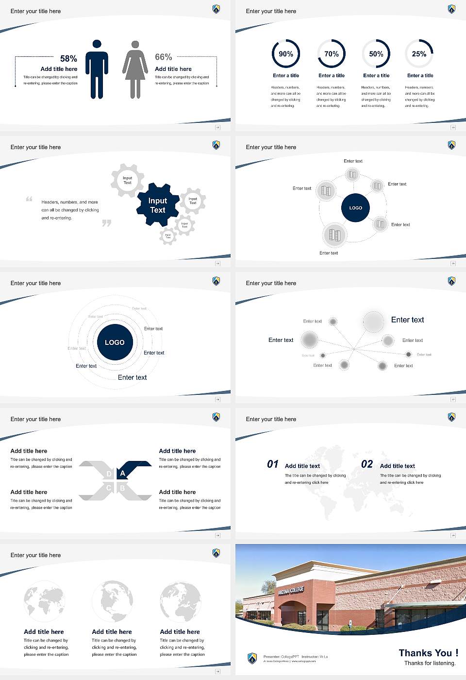Arizona College-Mesa Course/Courseware Creation PPT Template16:9 ratio PPT effect preview image4
