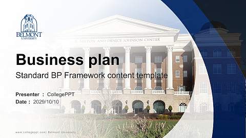Belmont University Competition/Entrepreneurship Contest PPT Template