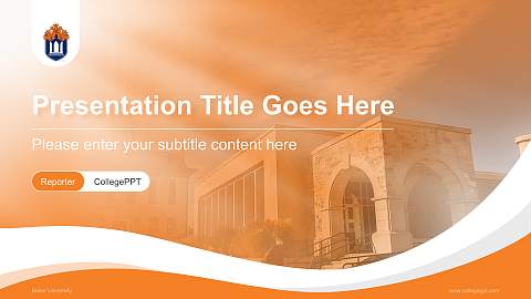 Baker University Lecture Sharing and Networking Event PPT Template