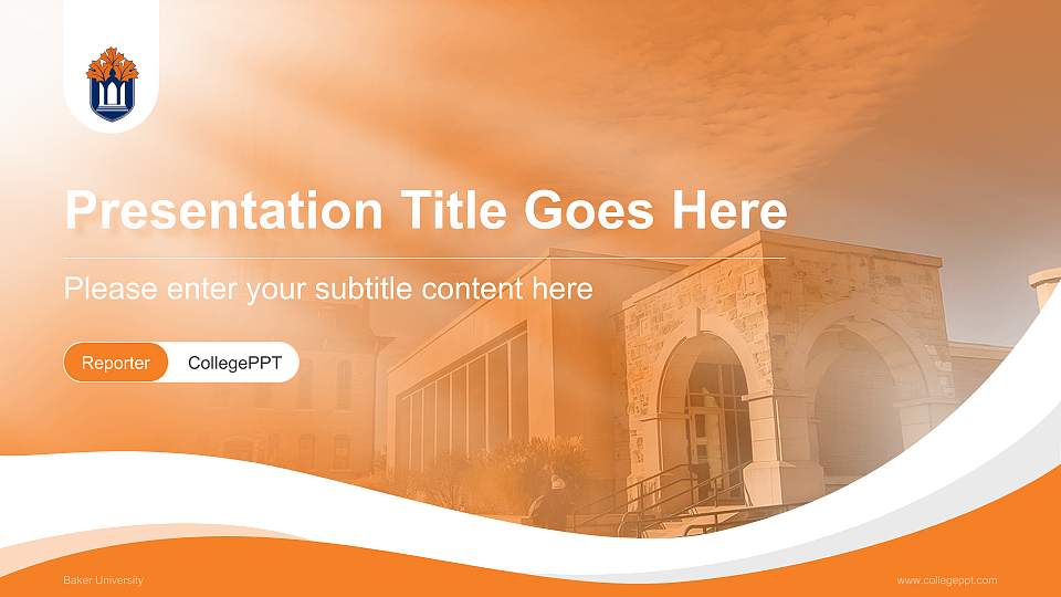 Baker University Lecture Sharing and Networking Event PPT Template16:9 ratio PPT effect preview image