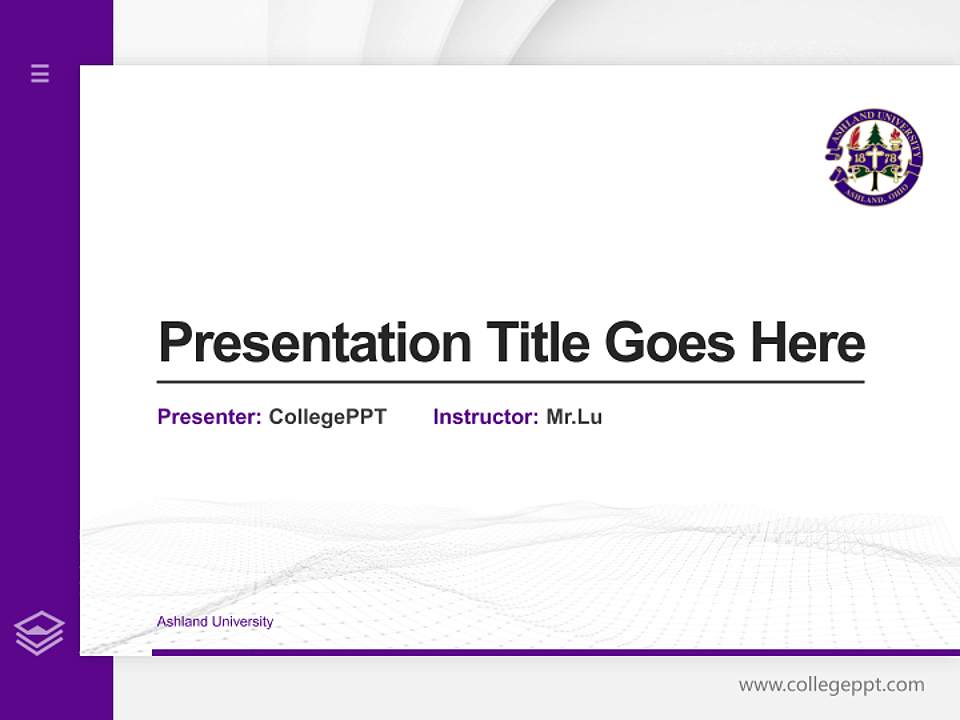 Ashland University Thesis Proposal/Graduation Defense PPT Template4:3 ratio PPT effect preview image5