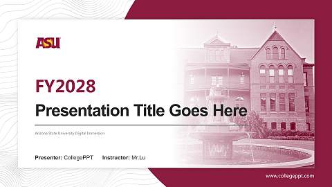 Arizona State University Digital Immersion Academic Presentation/Research Findings Report PPT Template