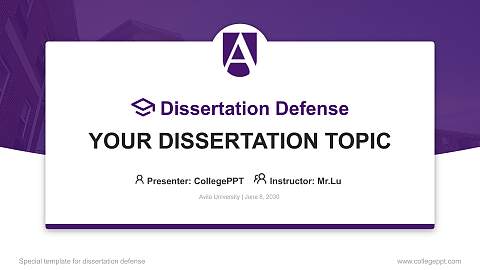 Avila University Graduation Thesis Defense PPT Template