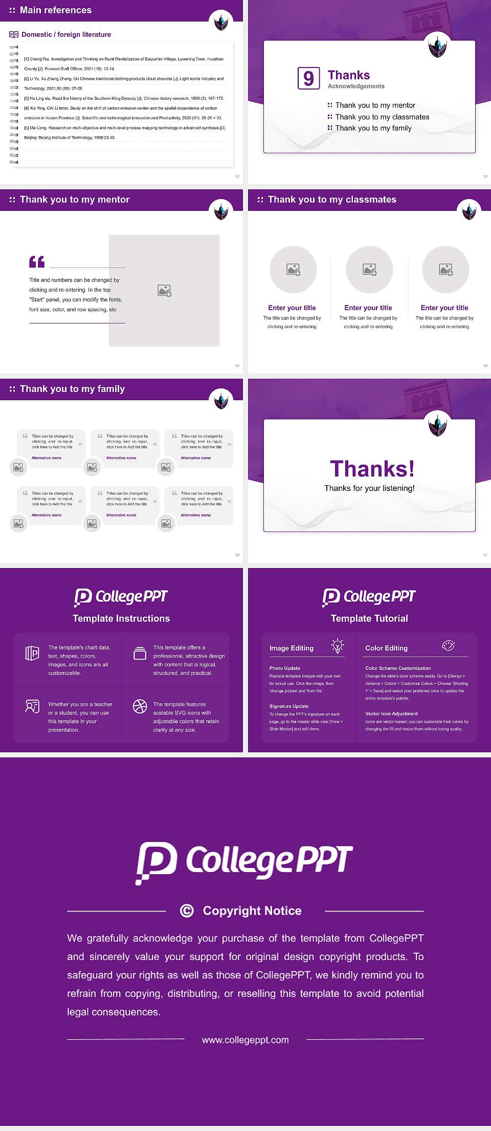 Atlantic University College Graduation Thesis Defense PPT Template4:3 ratio PPT effect preview image7