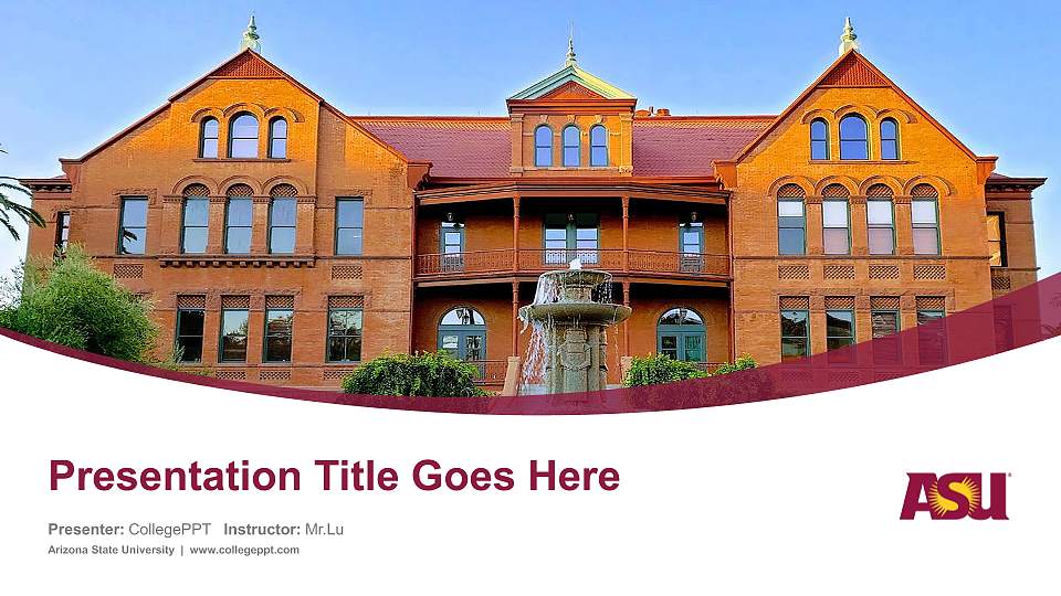 Arizona State University Course/Courseware Creation PPT Template16:9 ratio PPT effect preview image