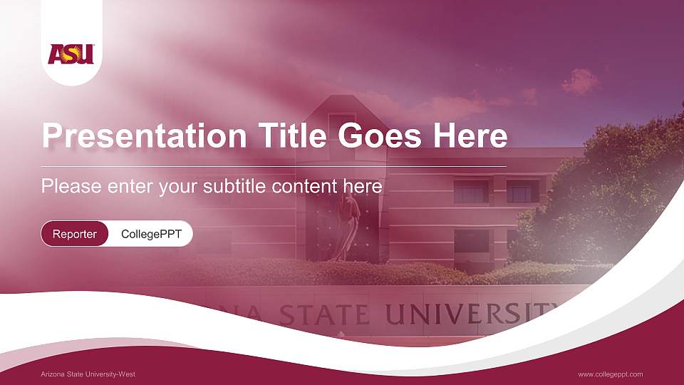 Arizona State University-West Lecture Sharing and Networking Event PPT Template16:9 ratio PPT effect preview image