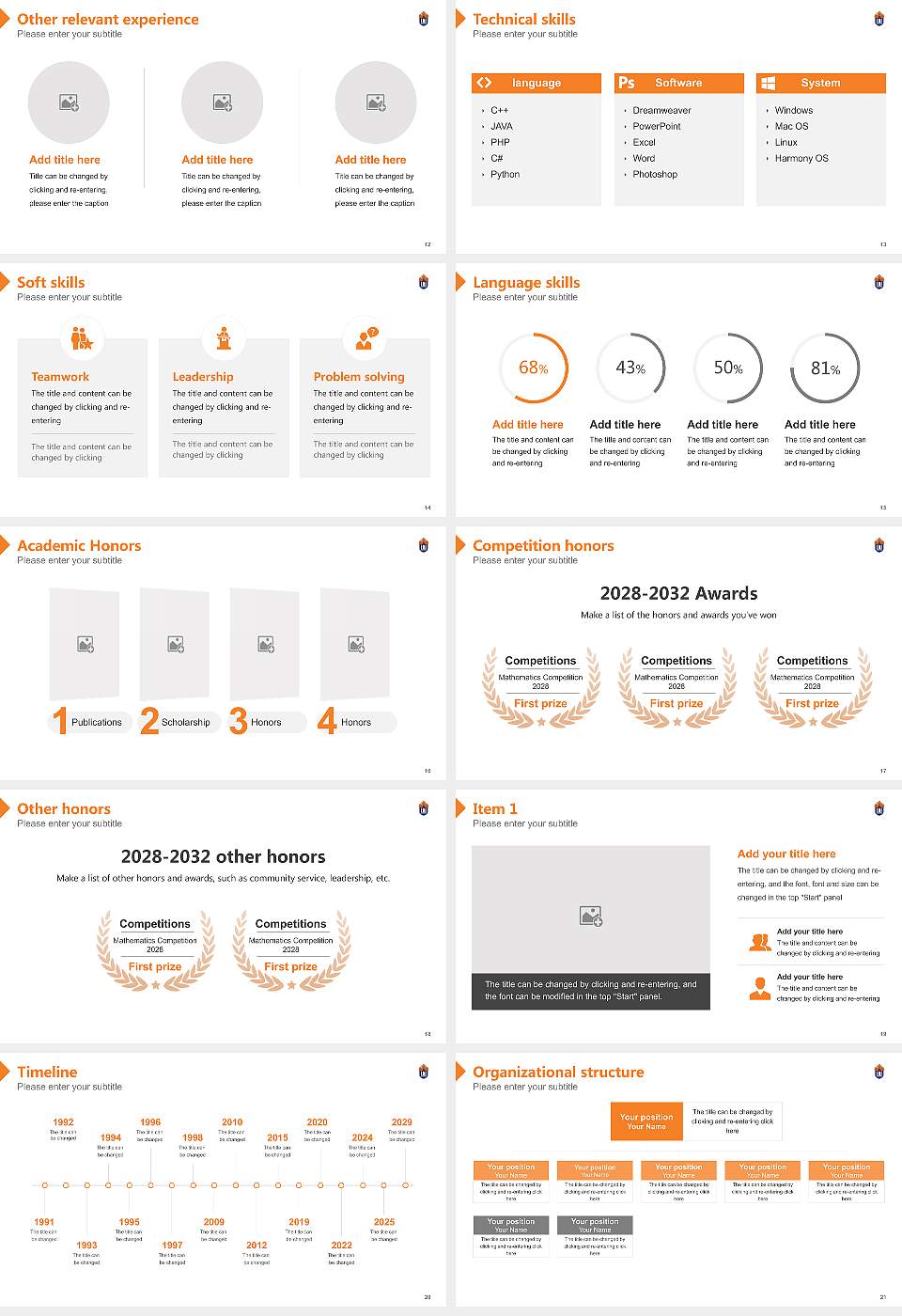 Baker University Resume PPT Template16:9 ratio PPT effect preview image3