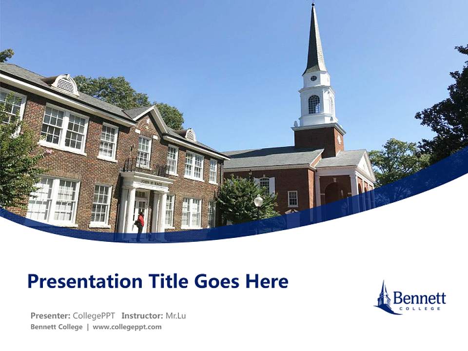 Bennett College Course/Courseware Creation PPT Template4:3 ratio PPT effect preview image5