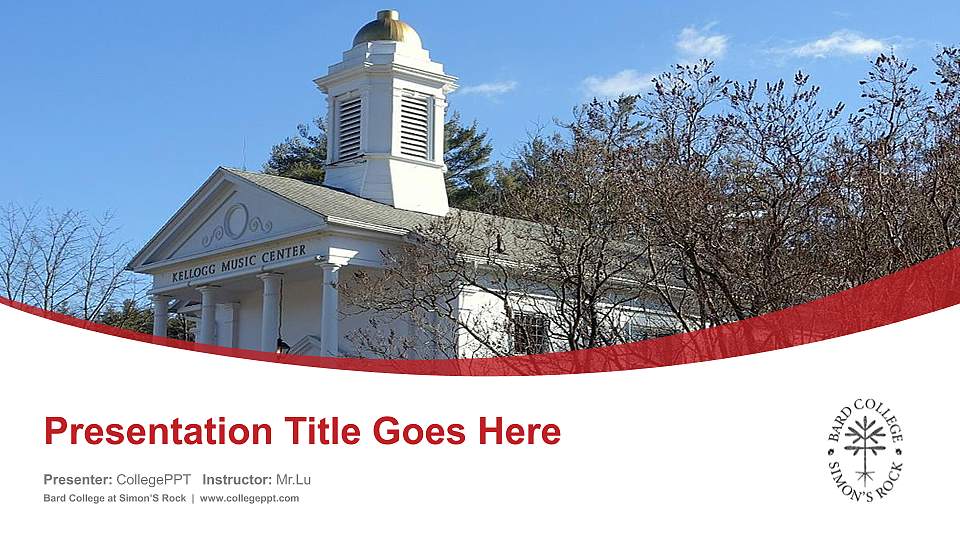 Bard College at Simon’S Rock Course/Courseware Creation PPT Template16:9 ratio PPT effect preview image
