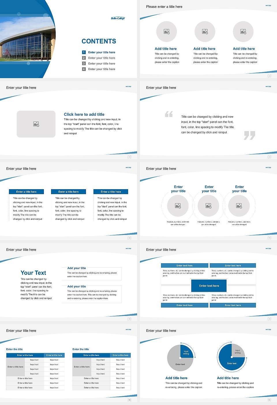 Bellin College Course/Courseware Creation PPT Template16:9 ratio PPT effect preview image2