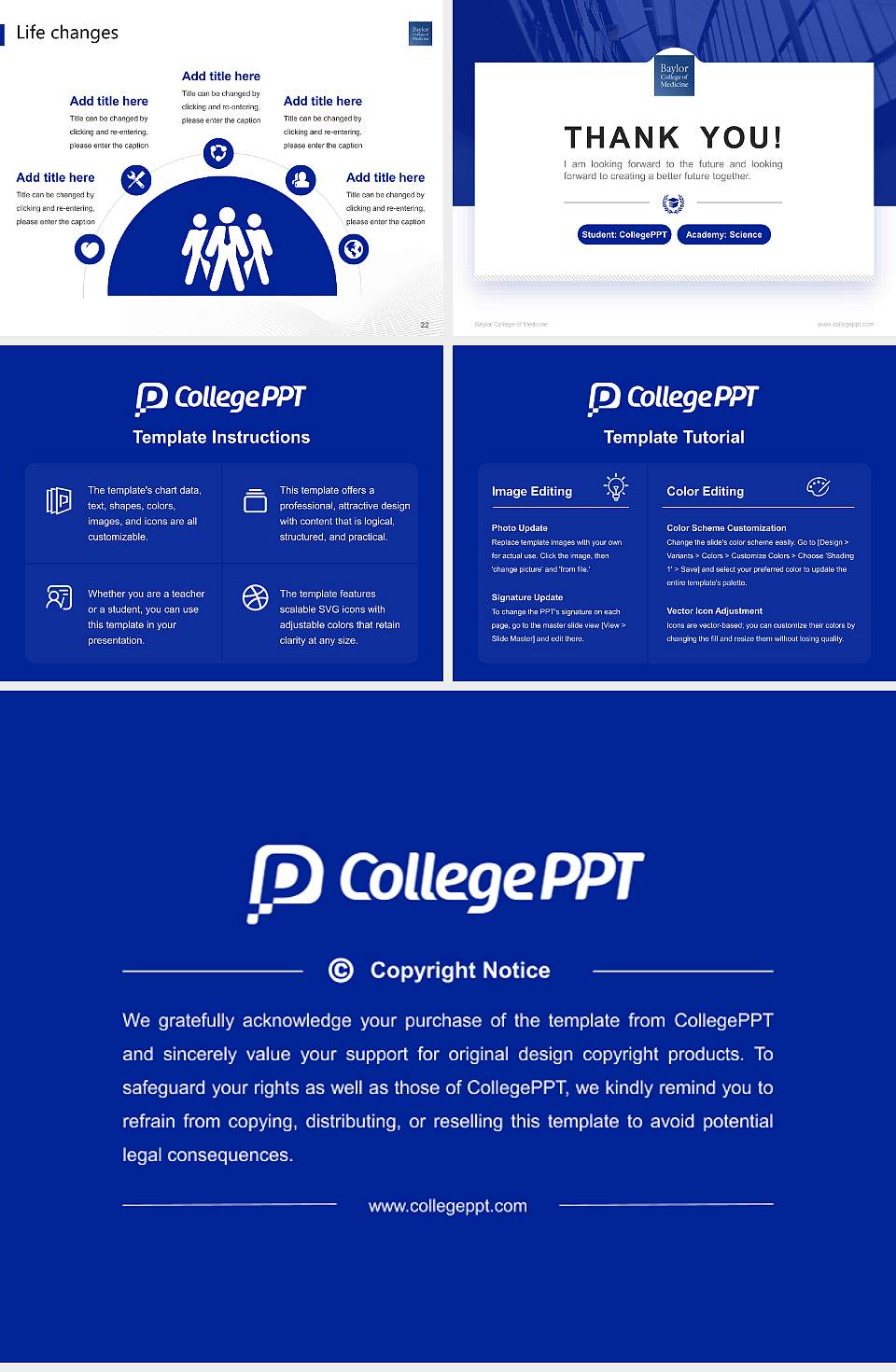 Baylor College of Medicine National Scholarship Defense PPT Template4:3 ratio PPT effect preview image4