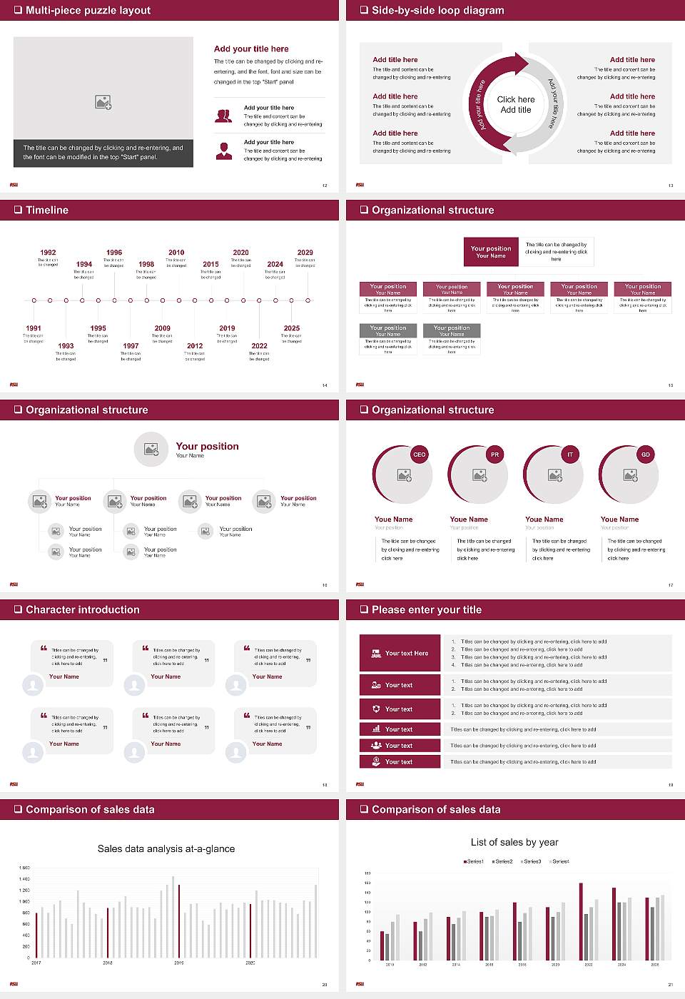 Arizona State University-Downtown Phoenix General Purpose PPT Template16:9 ratio PPT effect preview image3