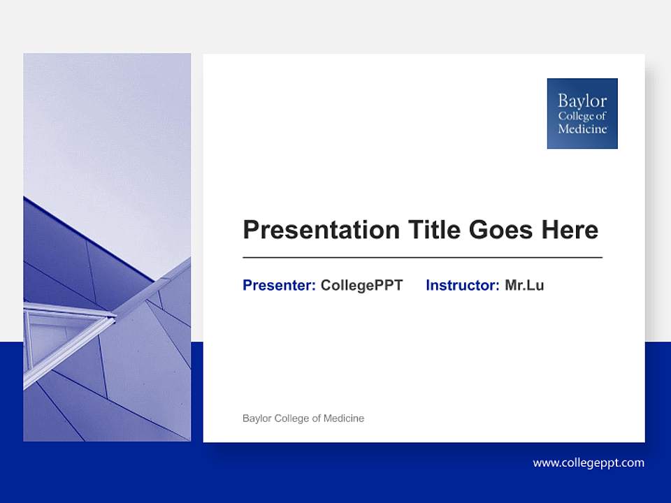 Baylor College of Medicine General Purpose PPT Template4:3 ratio PPT effect preview image6