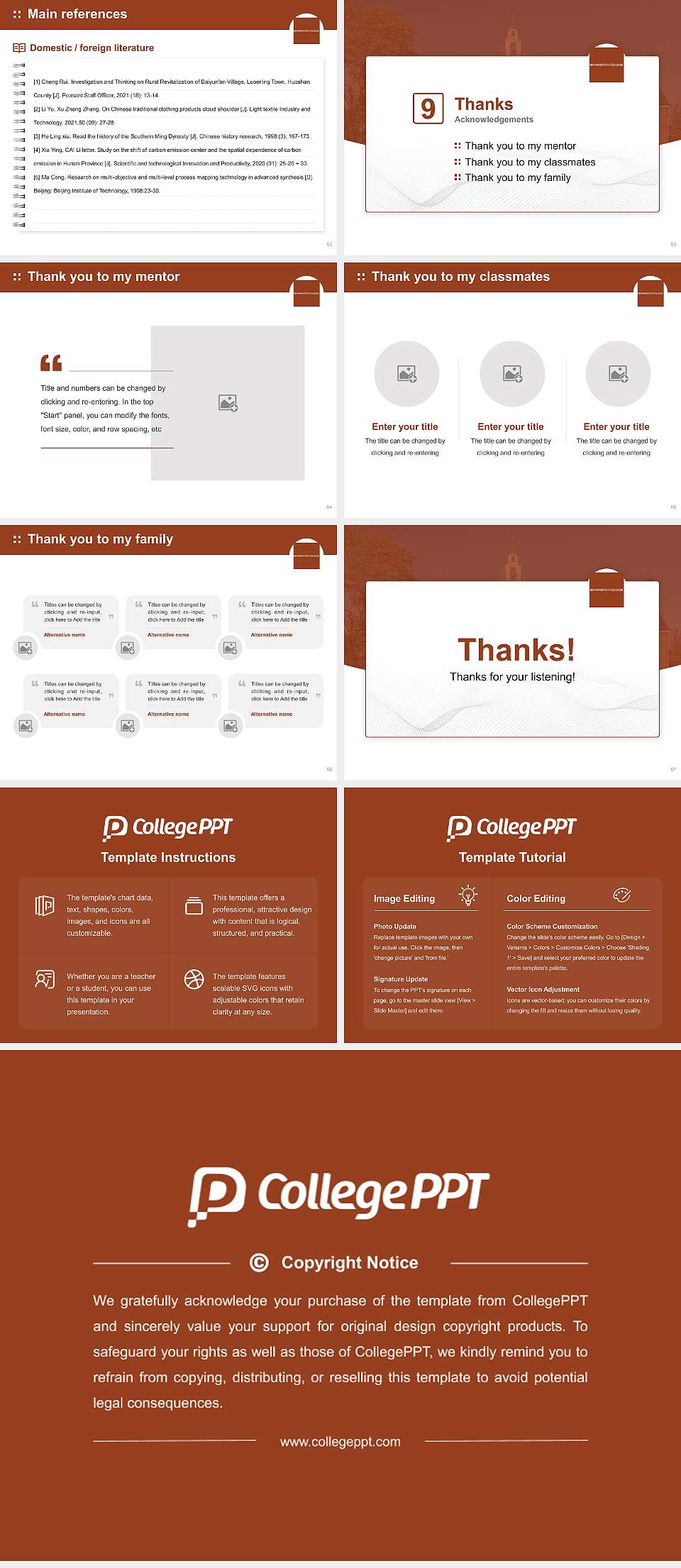 Bennington College Graduation Thesis Defense PPT Template4:3 ratio PPT effect preview image7