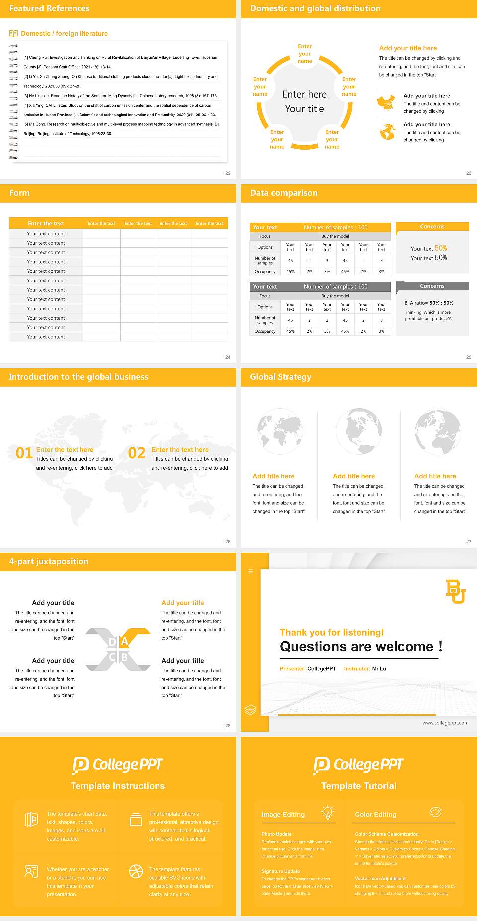 Baylor University Thesis Proposal/Graduation Defense PPT Template4:3 ratio PPT effect preview image4