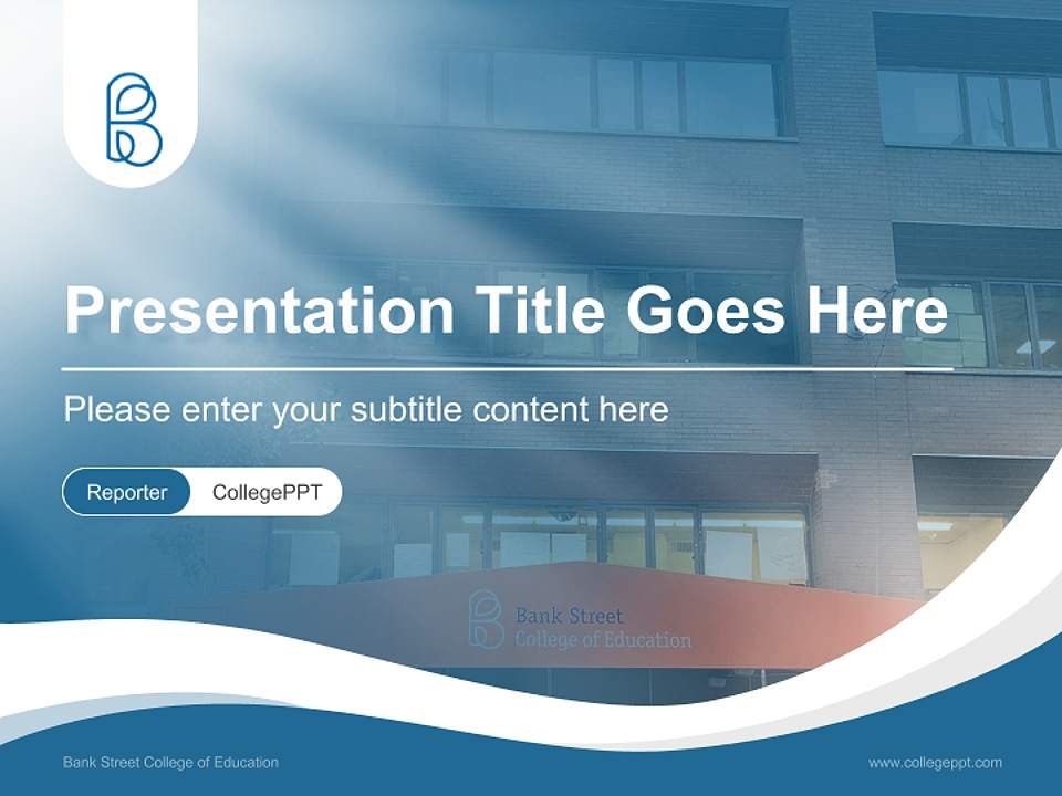 Bank Street College of Education Lecture Sharing and Networking Event PPT Template4:3 ratio PPT effect preview image4